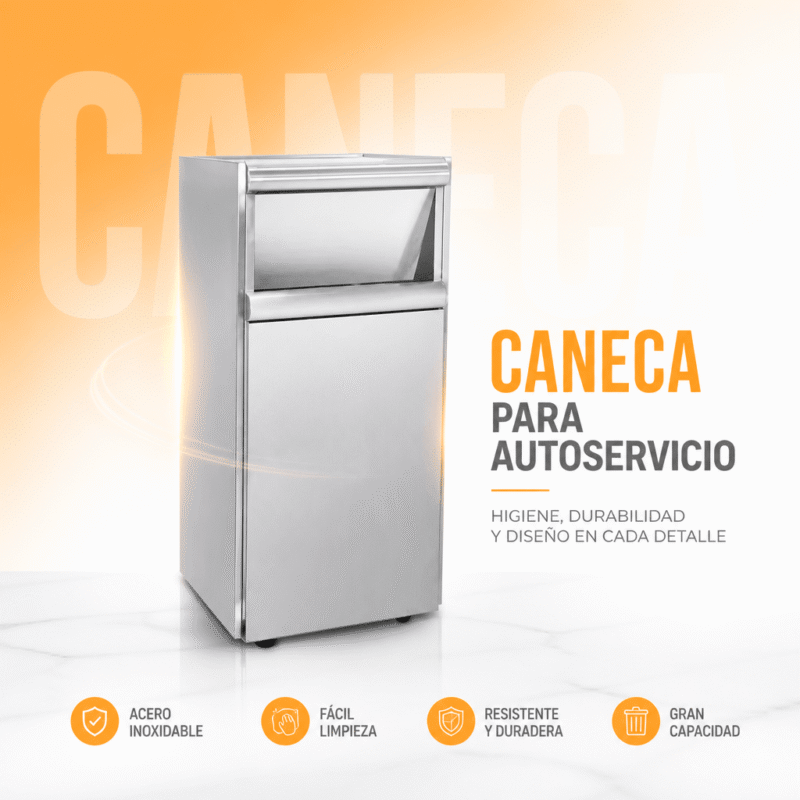 Caneca para autoservicio Joserrago M-41430 acero inoxidable puerta frontal