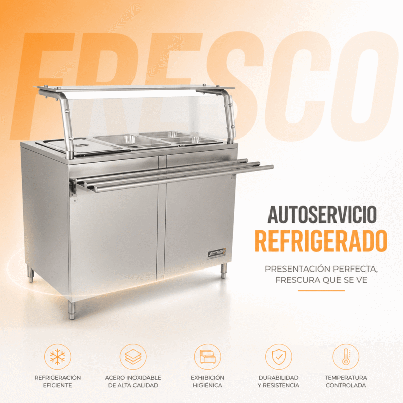 Autoservicio refrigerado Joserrago M-759 acero inoxidable 1/4 HP 110 V