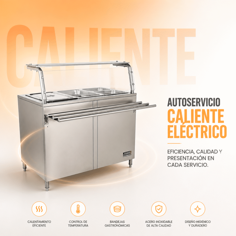 Autoservicio caliente eléctrico 3.000 W Joserrago M-763 acero inoxidable