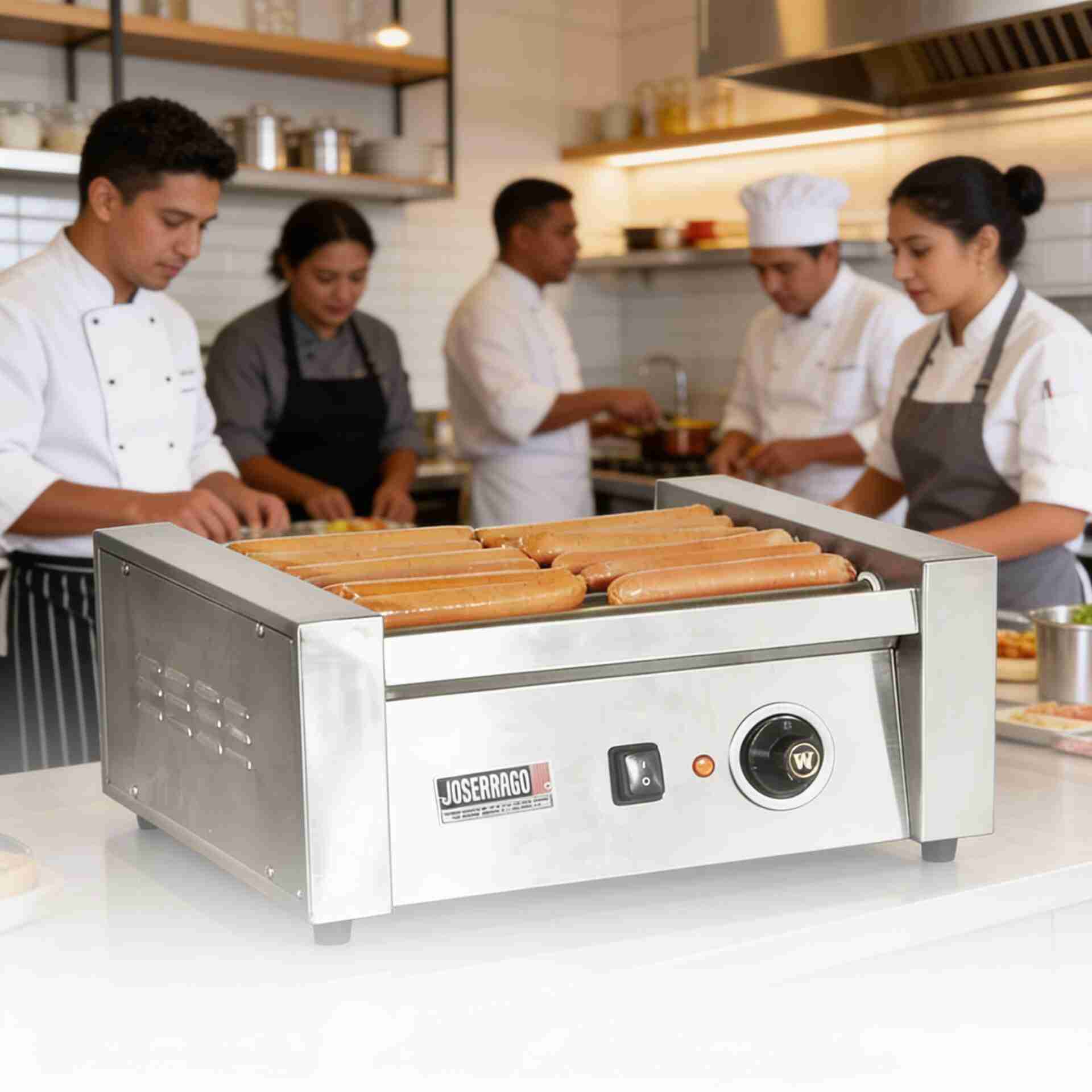 Asador de salchichas rotatorio Joserrago M-RG7 7 rodillos 12 salchichas - Imagen 6