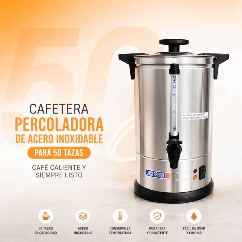 Joserrago M-SRCP50B Cafetera Percoladora 50 Tazas Industrial