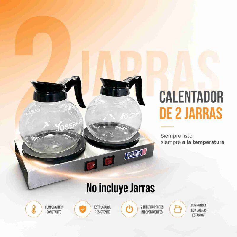 Calentador de dos jarras de café Joserrago M-TW2 200 W 110 V