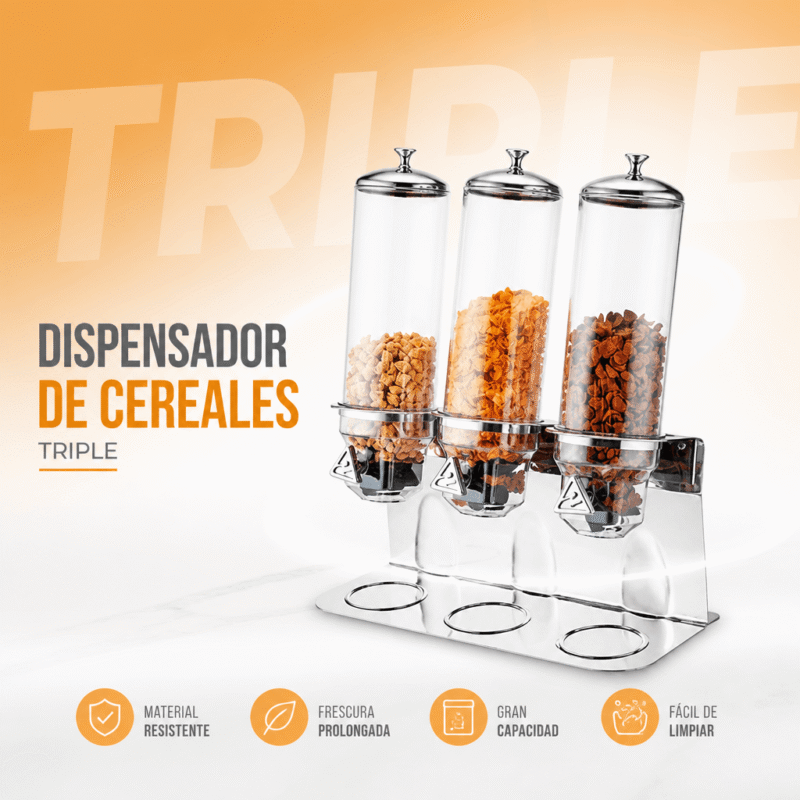 Joserrago M-U13-1300 Dispensador Cereales Triple Industrial