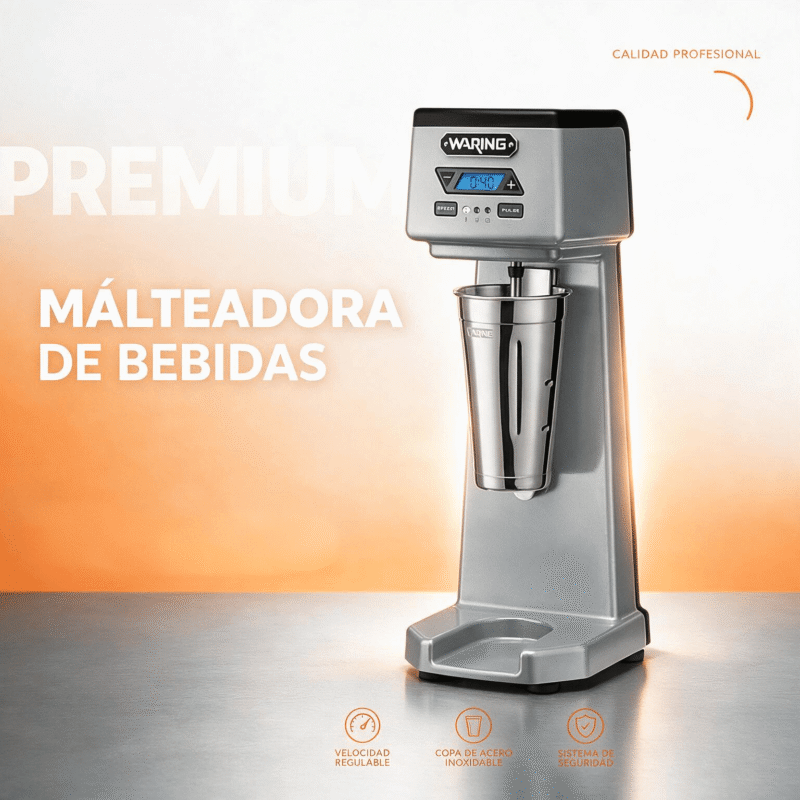 Malteadora sencilla digital Waring WDM120X 3 velocidades con temporizador