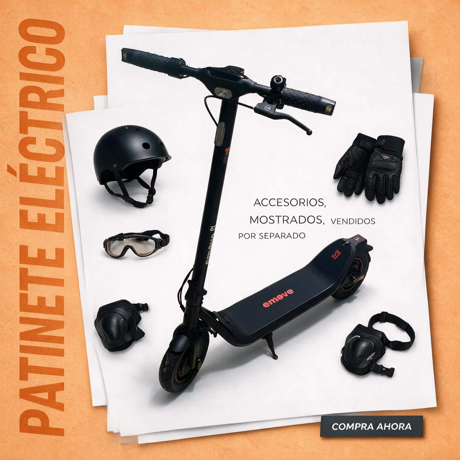 Patineta Eléctrica EMOVE S1 - 350W, hasta 25 km/h, Plegable - Imagen 3
