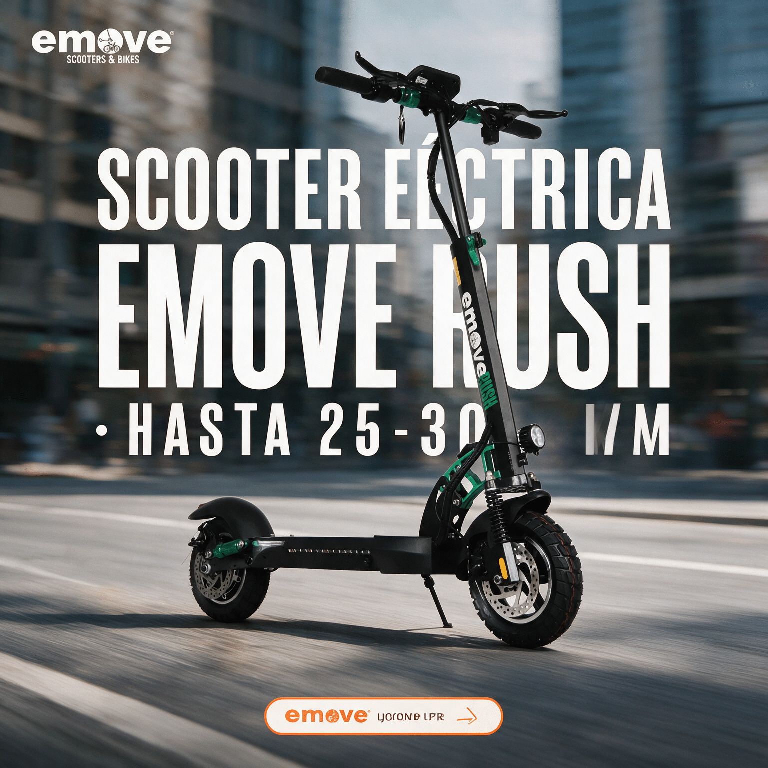 Patineta Eléctrica EMOVE Rush - 550W, hasta 35 km/h, Plegable - Imagen 5