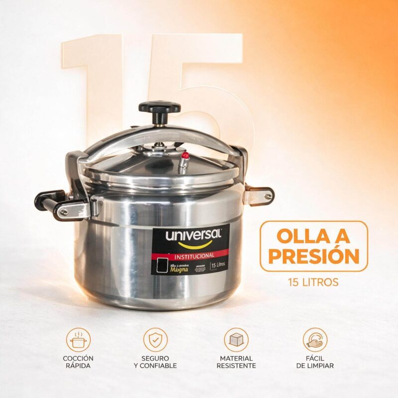 Olla a presión industrial 15 litros Magna L93015 en aluminio