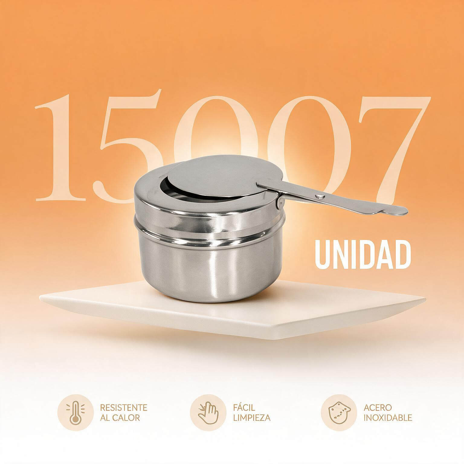 Soporte para mechero de samovar Joserrago M-15007 en acero inoxidable