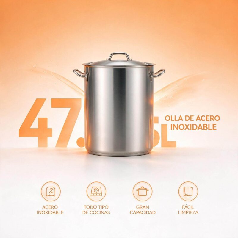 Olla en acero inoxidable 47.5 litros Joserrago M-04040.21 No. 40