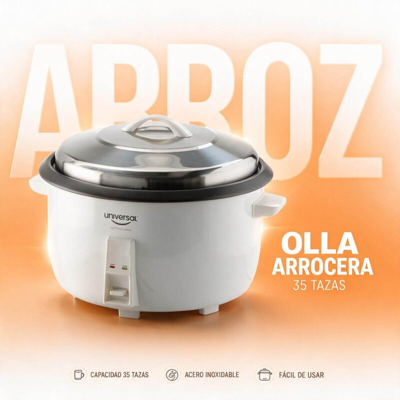 Olla arrocera industrial 35 tazas Magna L90035 con mantener caliente