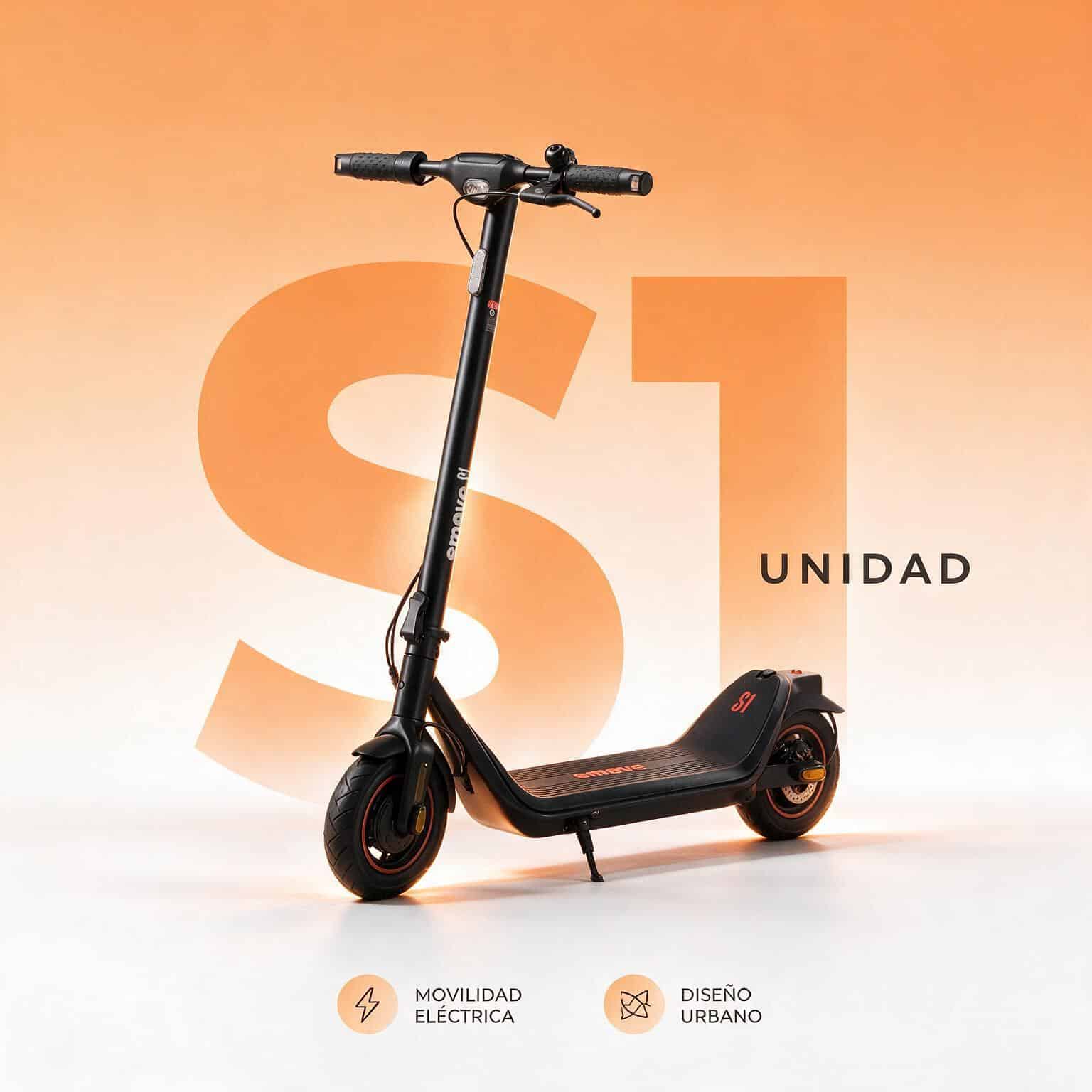 Patineta Eléctrica EMOVE S1 - 350W, hasta 25 km/h, Plegable