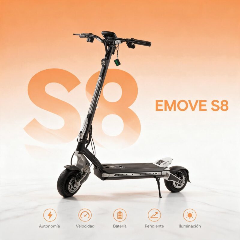 Patineta Eléctrica EMOVE S8 - 600W, hasta 35 km/h, Batería Extraíble