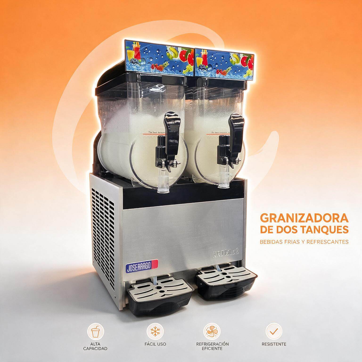 GRANIZADORA 2 TANQUES 15 LITROS