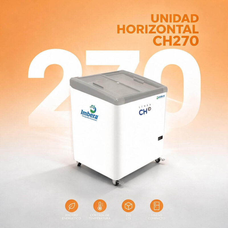 Congelador horizontal 249 L Joserrago M-CH270 tapas correderas en vidrio