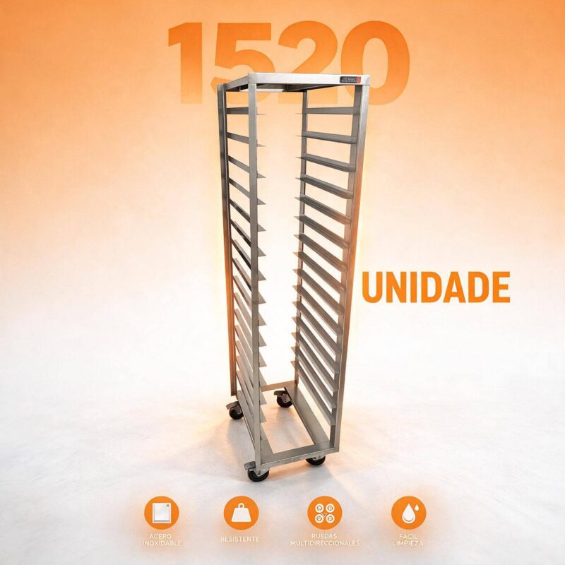 Escabiladero sencillo para azafates Joserrago M-1520 acero 15 posiciones