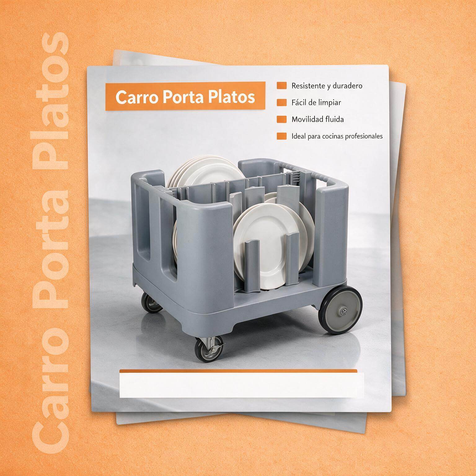 Carro portaplatos Joserrago M-JW-DC240 polietileno para 300 platos - Imagen 6
