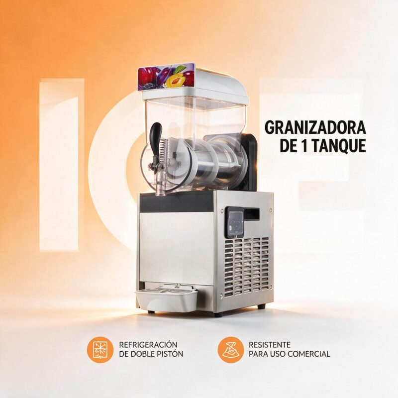 Granizadora 1 tanque 15 L Joserrago M-XRJ15Lx1 con luz LED y gas R290