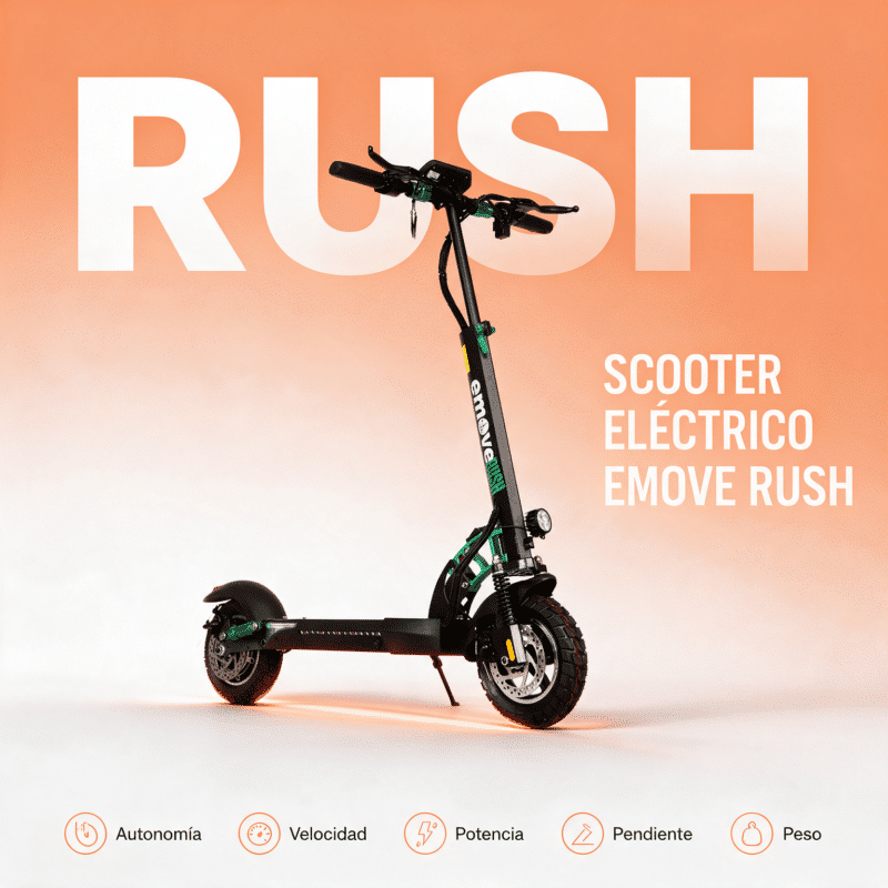 Patineta Eléctrica EMOVE Rush - 550W, hasta 35 km/h, Plegable