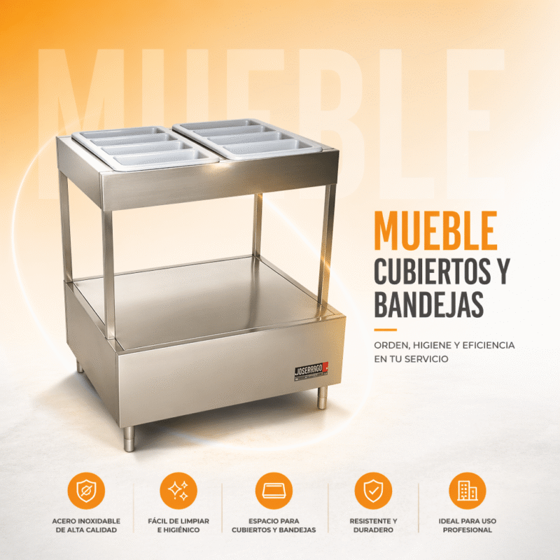 Mueble autoservicio para cubiertos y bandejas Joserrago M-788 en acero