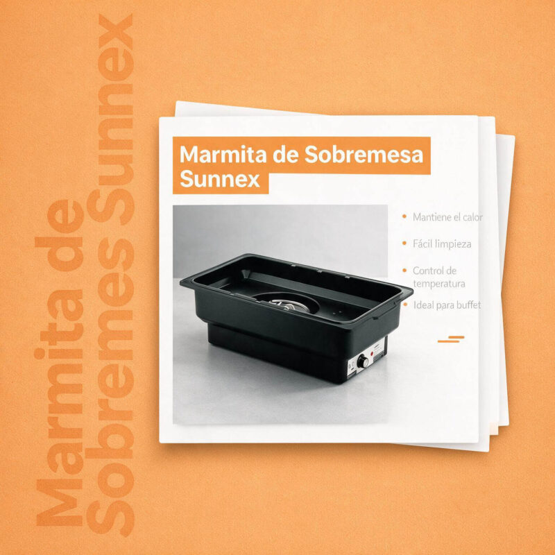 Baño maría de sobremesa Sunnex M-81187A 1300W tres niveles de calor