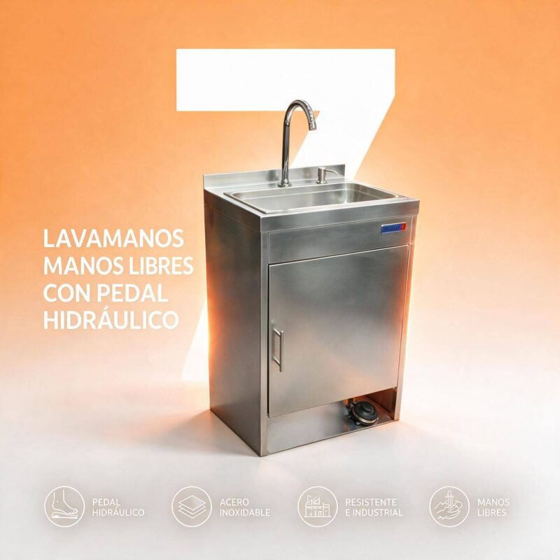 Lavamanos portátil manos libres Joserrago M-720 en acero inoxidable