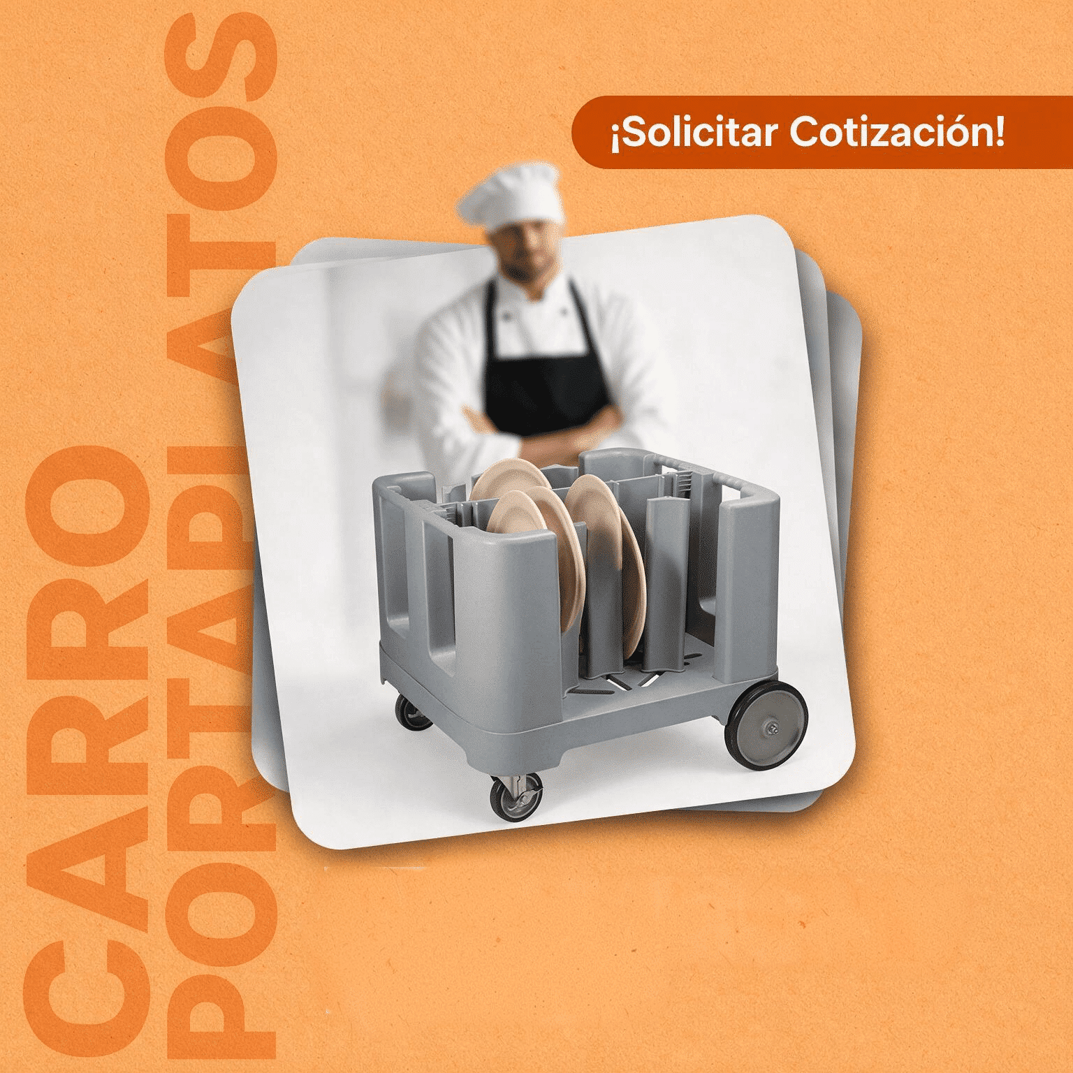 Carro portaplatos Joserrago M-JW-DC240 polietileno para 300 platos - Imagen 2