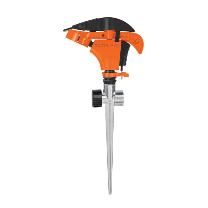 Truper ASP-P11X, Aspersor plástico dos vías, estaca de 11"