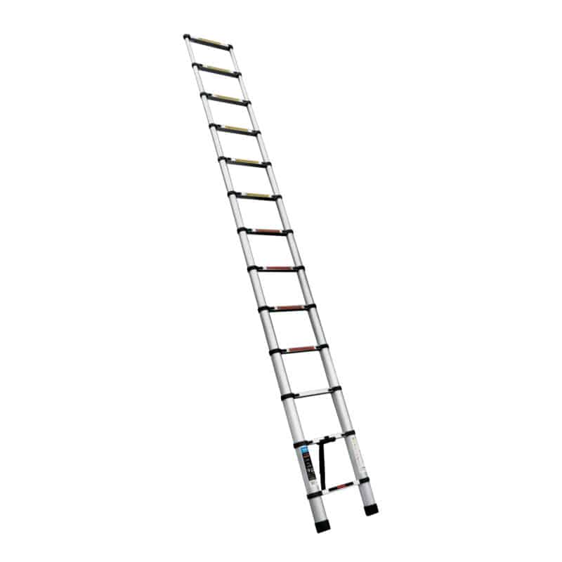 Truper ESTE-213 Escalera telescópica,13 peldaños, Tipo II, Capacidad 102kg