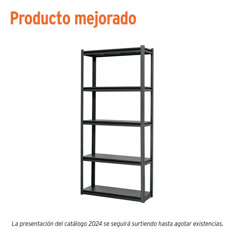 Truper Estante metálico 5 repisas Capacidad 80 Kg 180x30x85