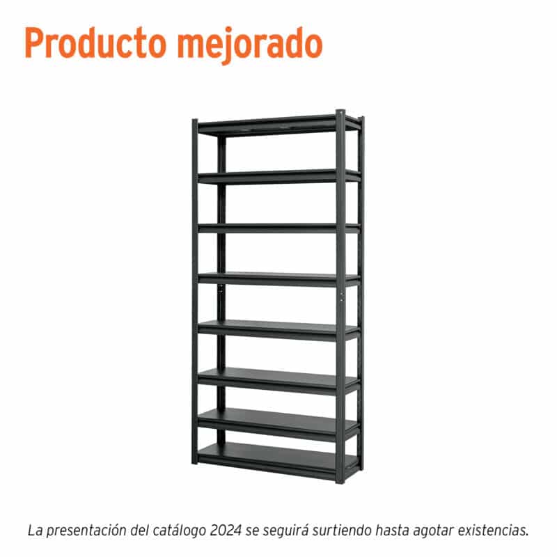 Truper Estante metálico 8 repisas Capacidad 80 Kg 180x30x85