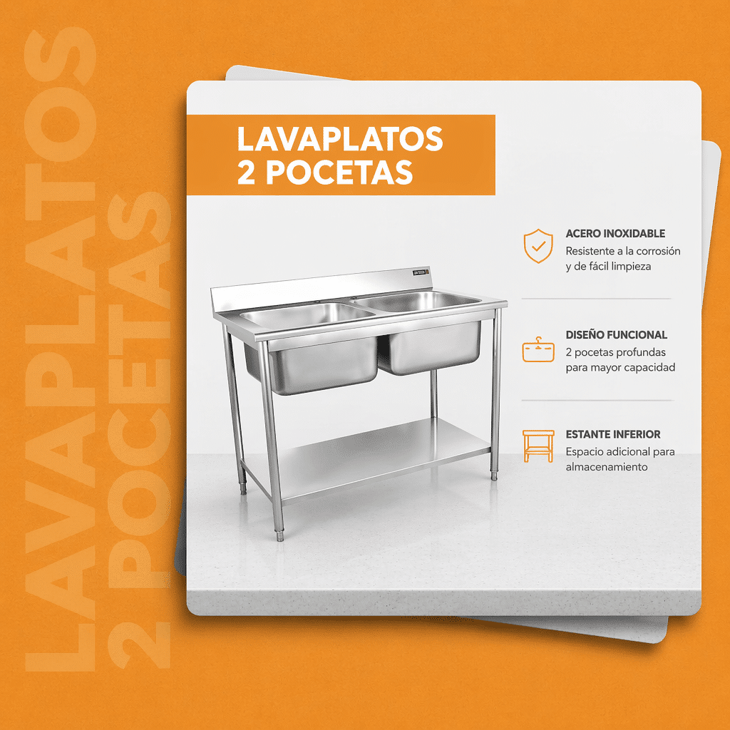 Lavaplatos 2 pocetas M-706 - Imagen 3