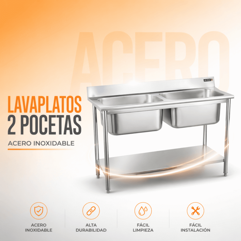 Lavaplatos 2 pocetas M-706