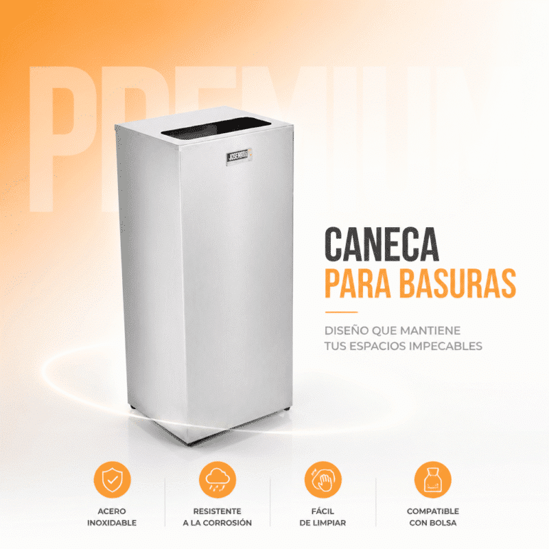 Joserrago M-1642 Caneca Basuras Acero Inoxidable Industrial