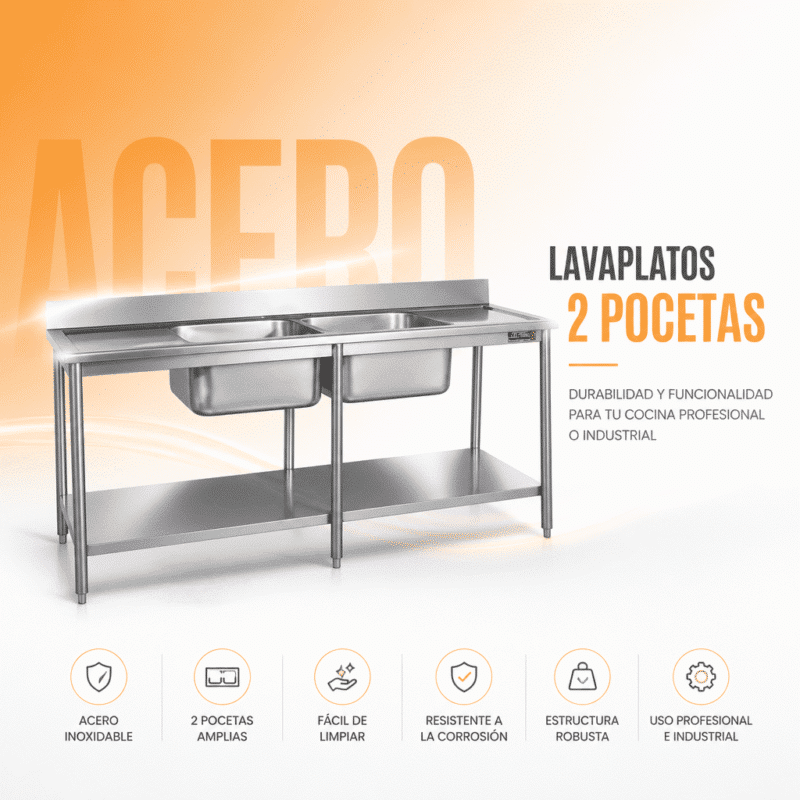 Lavaplatos 2 pocetas M-707