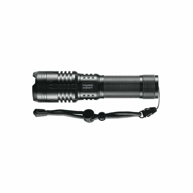 Truper Expert LIXR-2D, Linterna recargable, led cree, 300 lm, con 2 pilas D