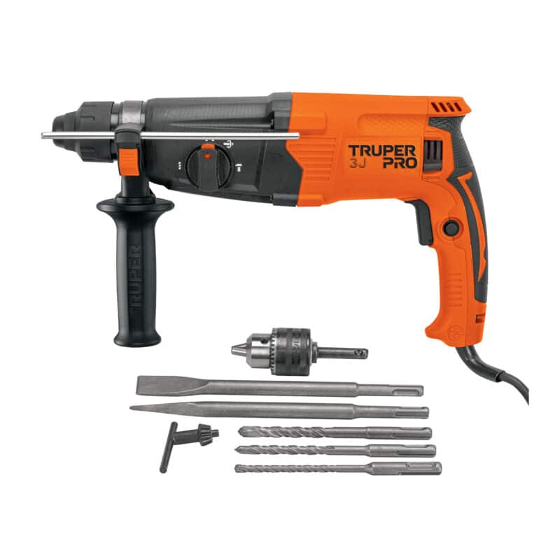 Truper ROEL-30A, Rotomartillo SDS Plus 3 Joules, 800W, 127 V / 60 Hz