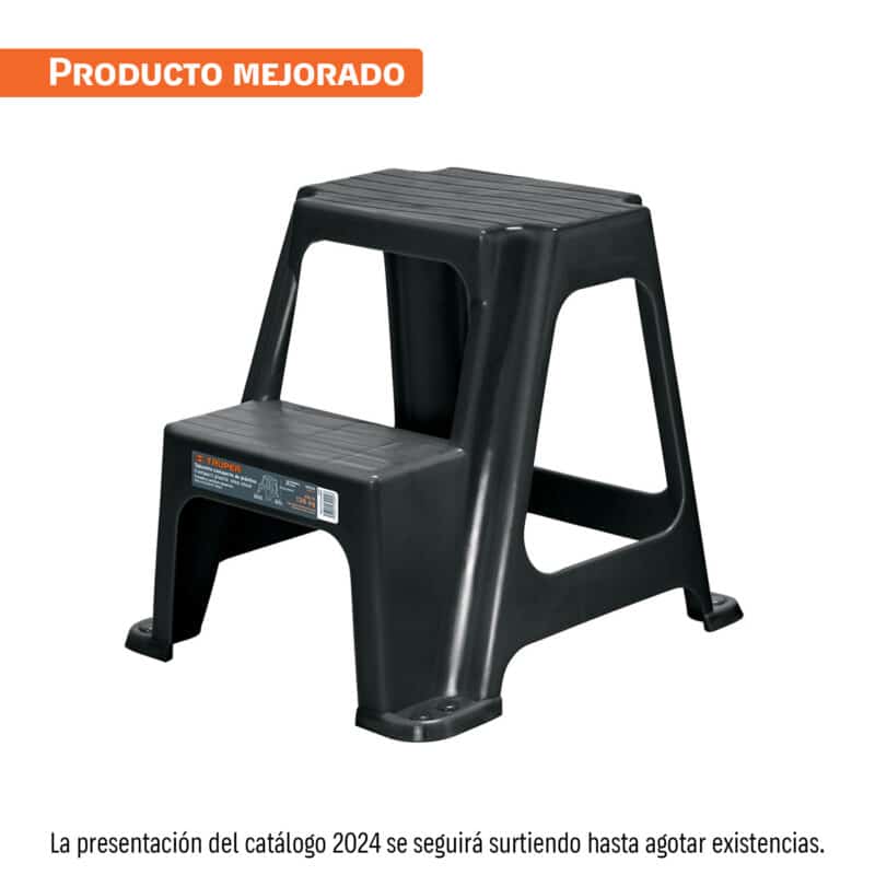 Truper TABU-2L, Taburete Ligero de plástico 2 peldaños