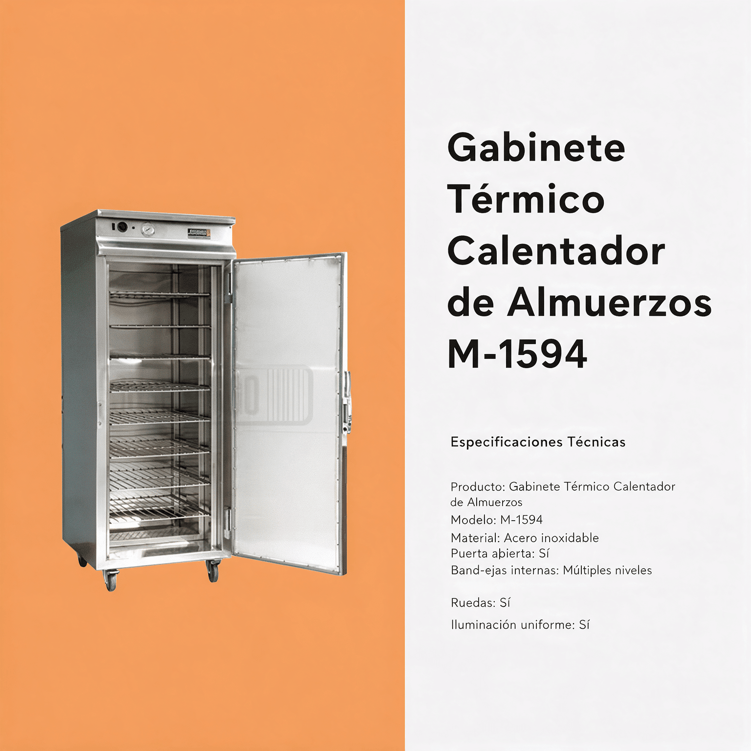 Gabinete térmico / Calentador de almuerzos M-1594 - Imagen 3