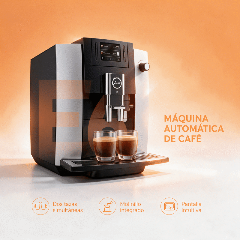 Máquina automática de café Jura E6 con capuchinador integrado