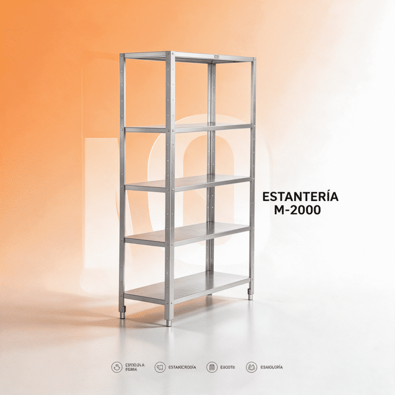 Estantería en Acero Inoxidable Joserrago M-2000 – 4 Entrepaños 140x40x180 cm