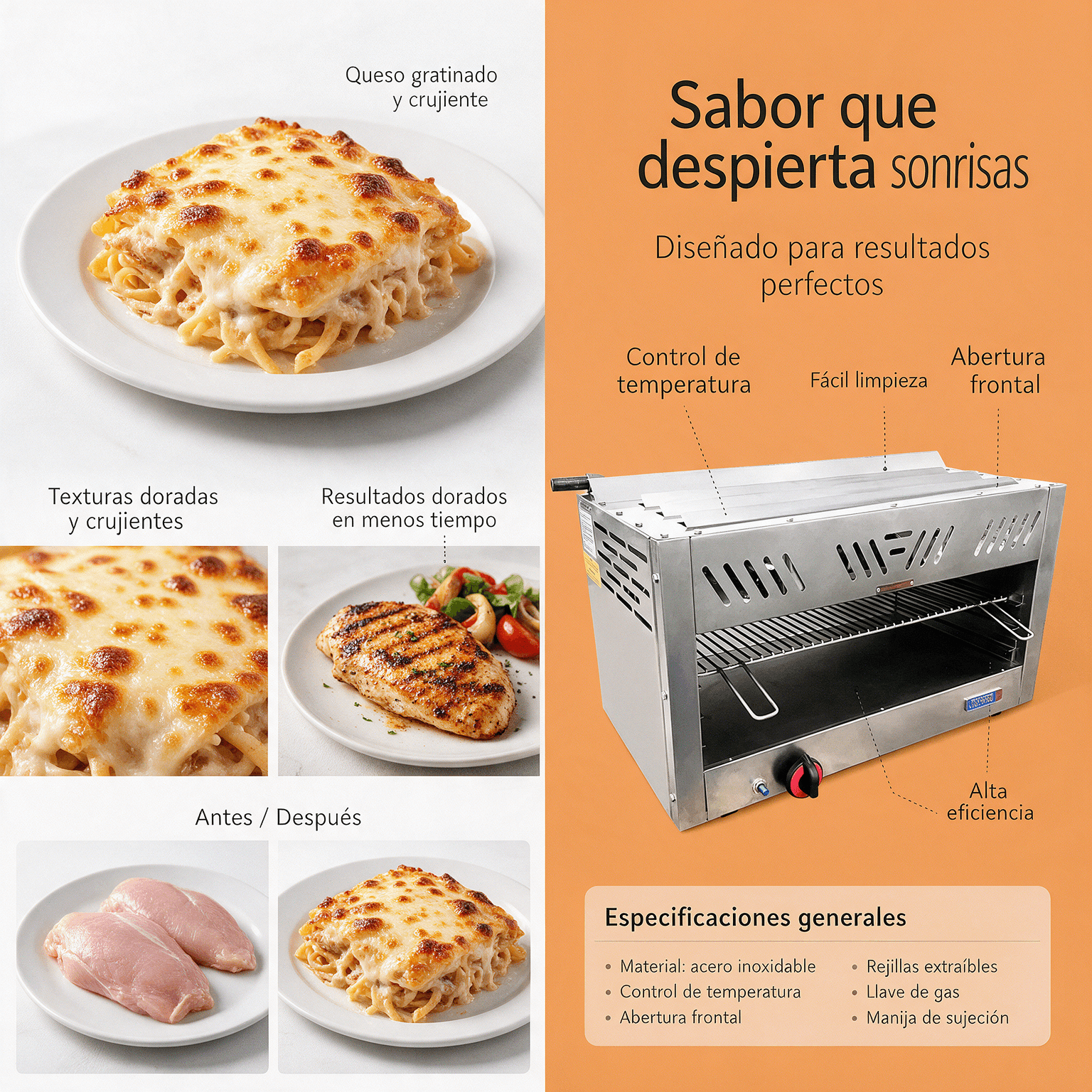 Gratinador Salamandra M-1410 - Imagen 3