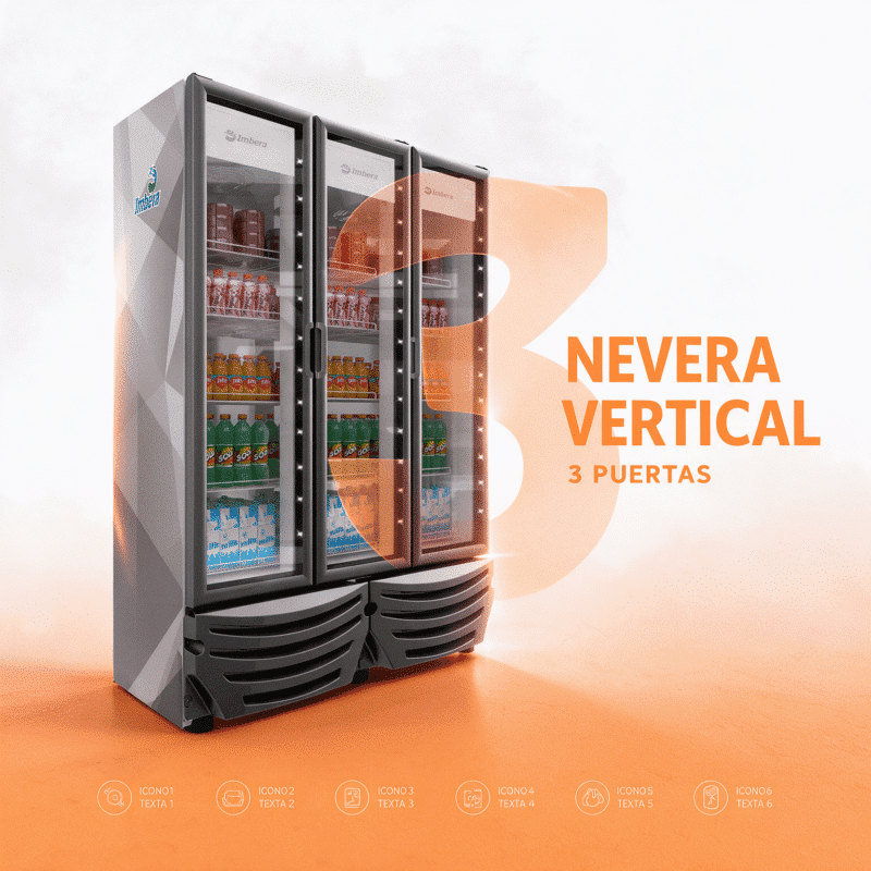 Nevera Industrial 3 Puertas Joserrago M-VR33 900L