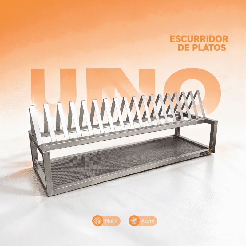 Escurridor de platos 100 cm en acero inoxidable Joserrago M-1860