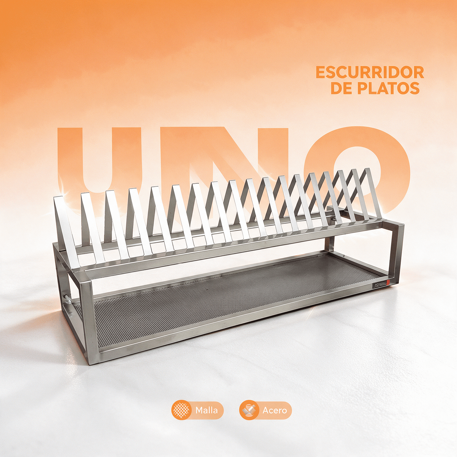 Escurridor de platos 100 cm en acero inoxidable Joserrago M-1860