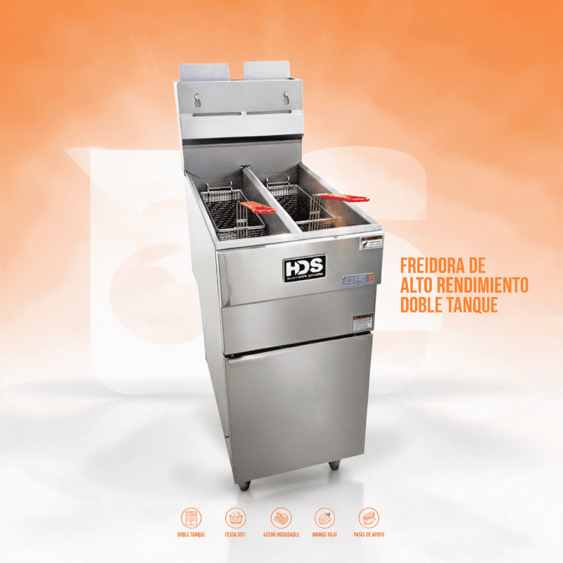 Freidora de alto rendimiento doble tanque M-HDSFGH-S120
