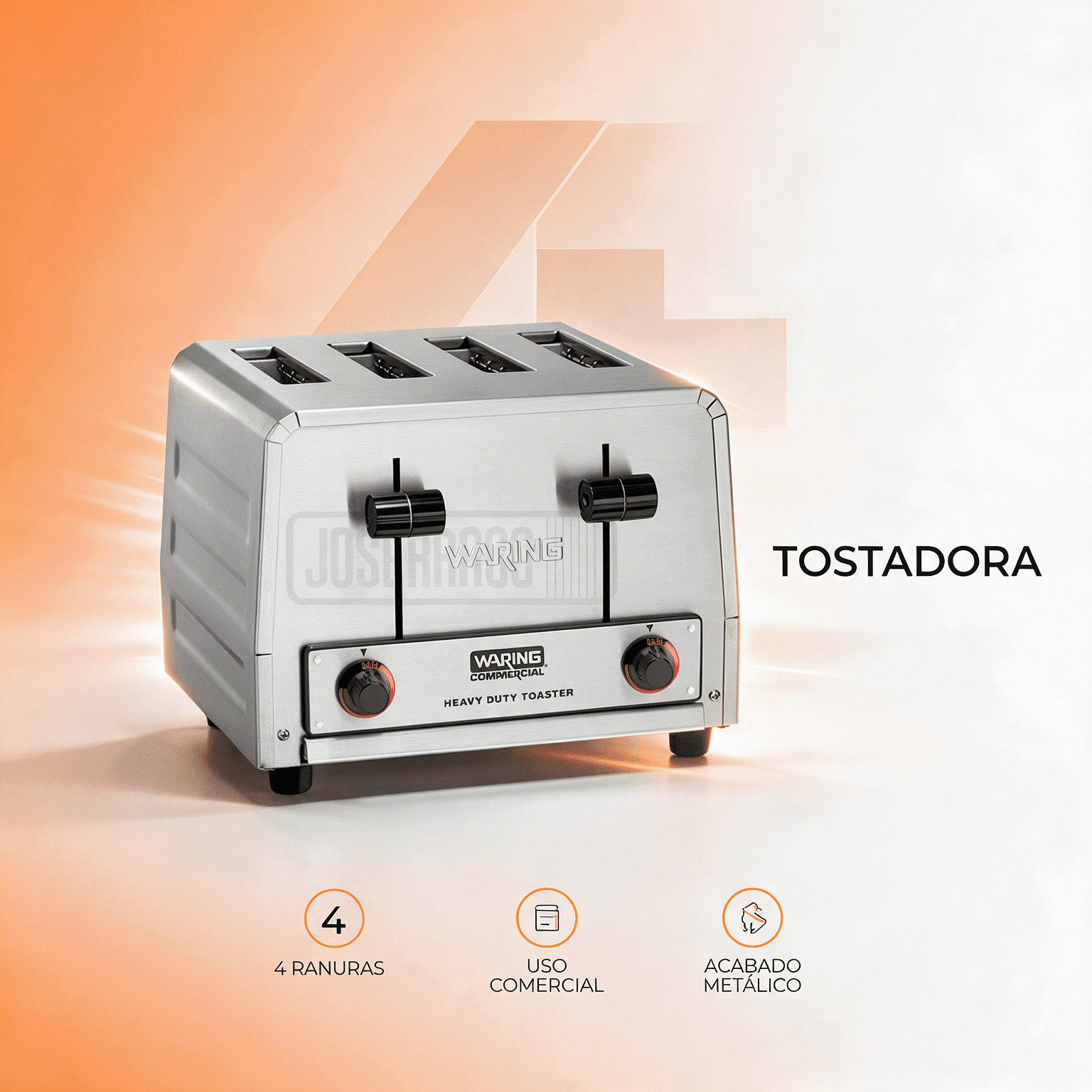 Tostadora de pan industrial Waring M-WCT 800 RC acero inoxidable