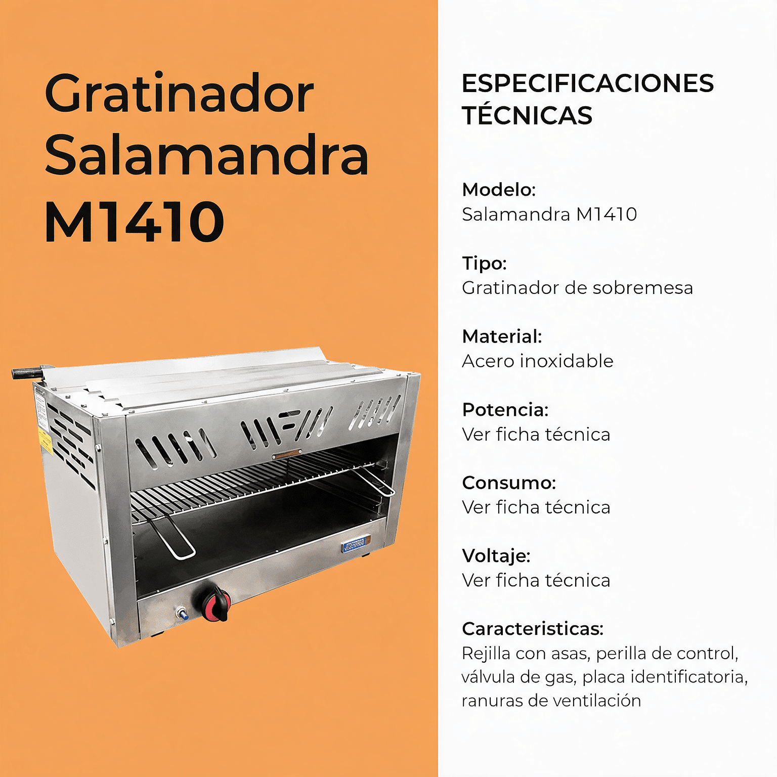 Gratinador Salamandra M-1410 - Imagen 2
