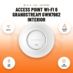 Access Point Wi-Fi 6 Grandstream GWN7662 Interior: imagen promocional con wi-fi 6, mu-mimo 4x4:4, 5,38 gbps, 256 clientes