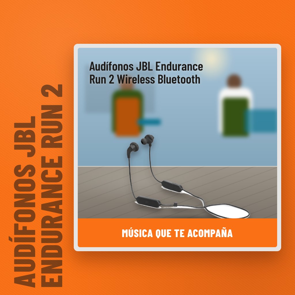 Audífonos JBL Endurance Run 2 Wireless Bluetooth en un espacio al aire libre con un profesional al fondo