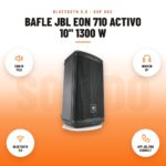 Bafle JBL EON 710 Activo 10" 1300 W: imagen promocional con 1300 w pico, woofer 10", bluetooth 5.0, app jbl pro connect